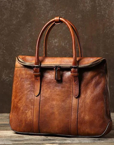Handmade Leather Mens Briefcase Work Bag Laptop Bag Business Bag for Men Chic Bags, Shop Now & Save