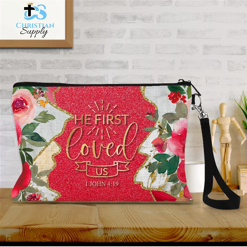He First Loved Us Wristlet Luxury Handbags At Budget-Friendly Rates