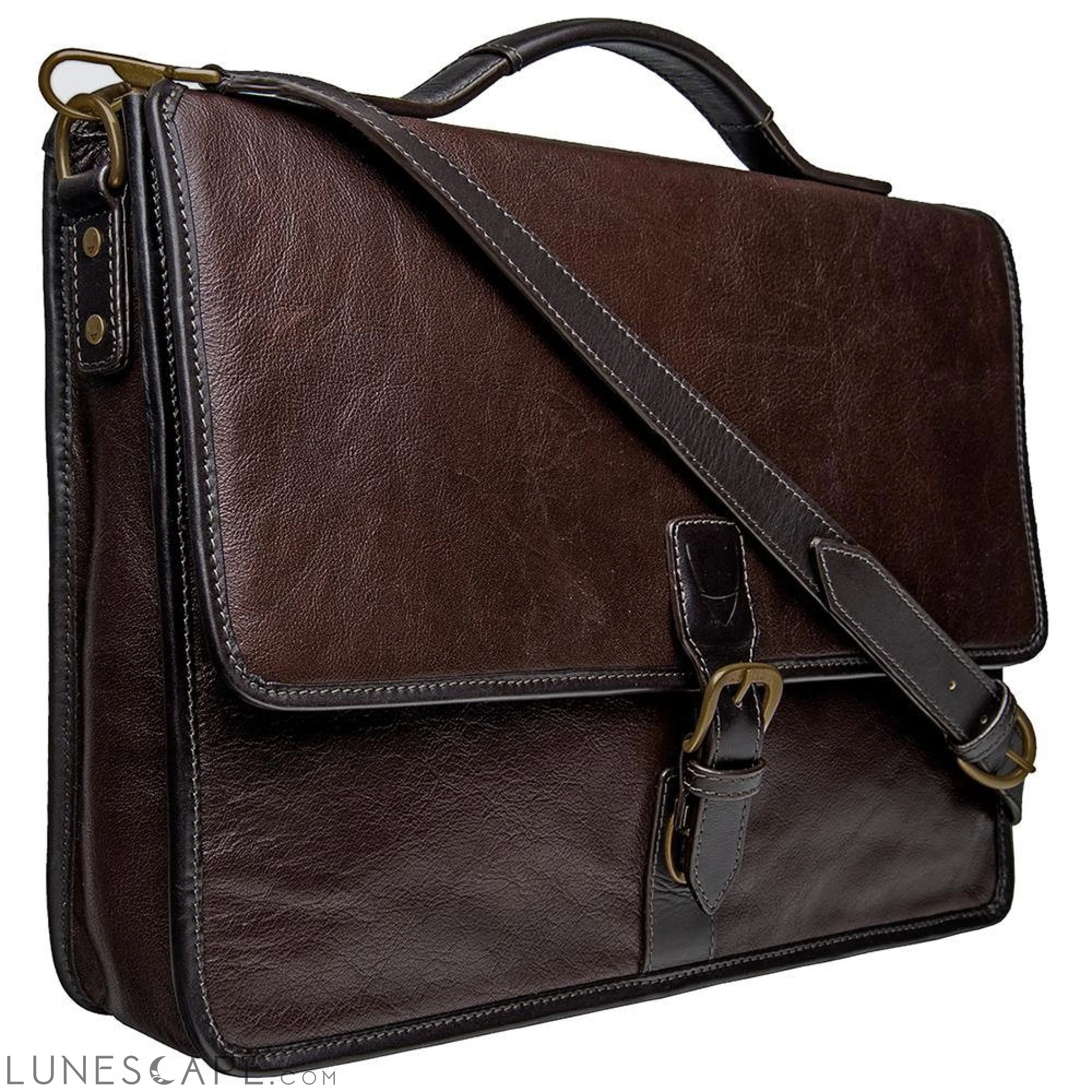 Hidesign Harrison Buffalo Leather Laptop Briefcase Elegant Purses, Shop & Save