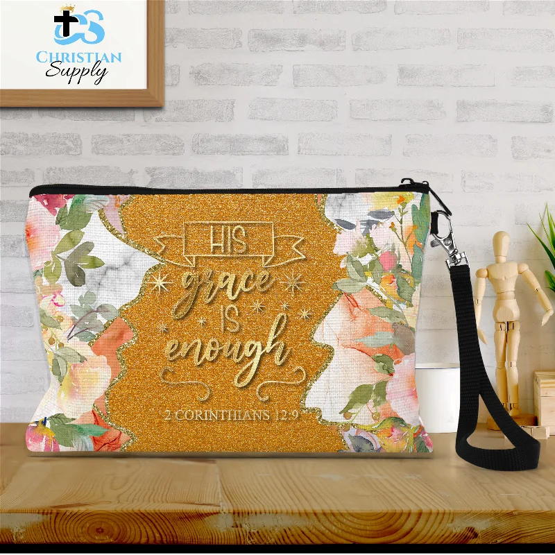 His Grace is Enough Wristlet The Best Handbag Sale Of The Season