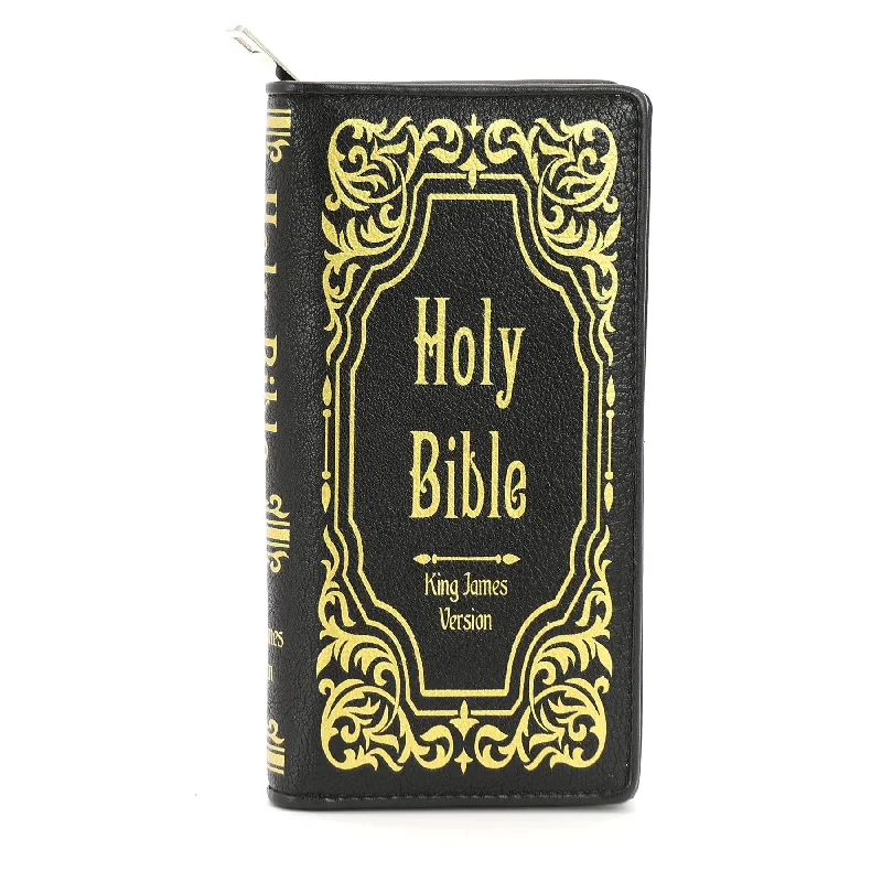 Holy Bible KJV Book Wallet in Vinyl Trendy Purses At Unbeatable Discounts