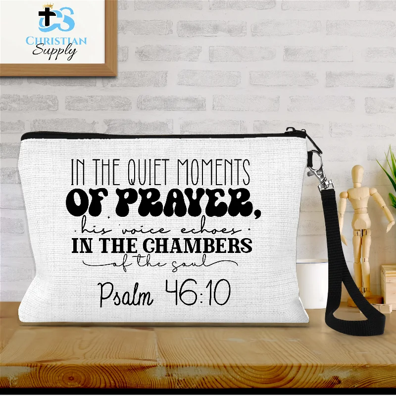 In the Quiet Moments of Prayer Psalm 46:10 Wristlet High-Fashion Handbags At Reduced Costs In the Quiet Moments of Prayer Psalm 46:10 Wristlet High-Fashion Handbags At Reduced Costs