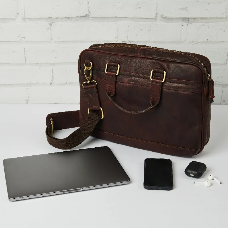 JAMES XLI STEVEN BRIEFCASE BROWN Chic Bags, Shop Now & Save