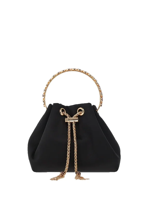 Zen Collection Tassel Satin Buckle Bag, Black Statement Bags, Shop Today