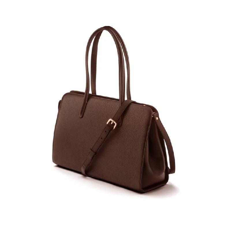 Ladies' Leather 15" Laptop Handbag - Brown Upgrade Your Look With Fashionable Bags