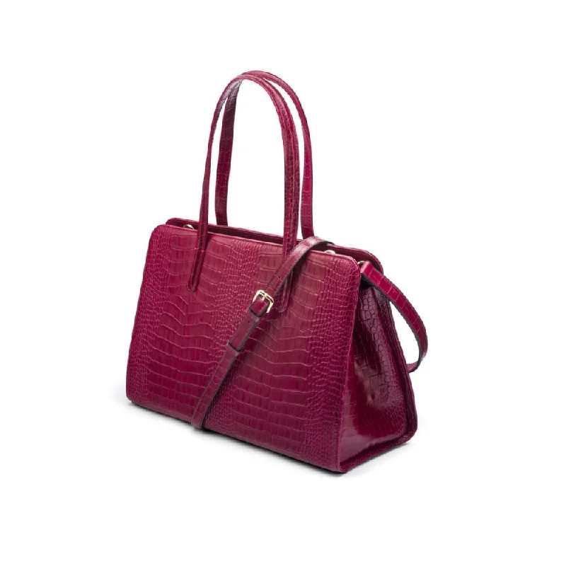 Ladies' Leather 15" Laptop Handbag - Pink Croc Your Perfect Bag At The Perfect Price Ladies' Leather 15" Laptop Handbag - Pink Croc Your Perfect Bag At The Perfect Price