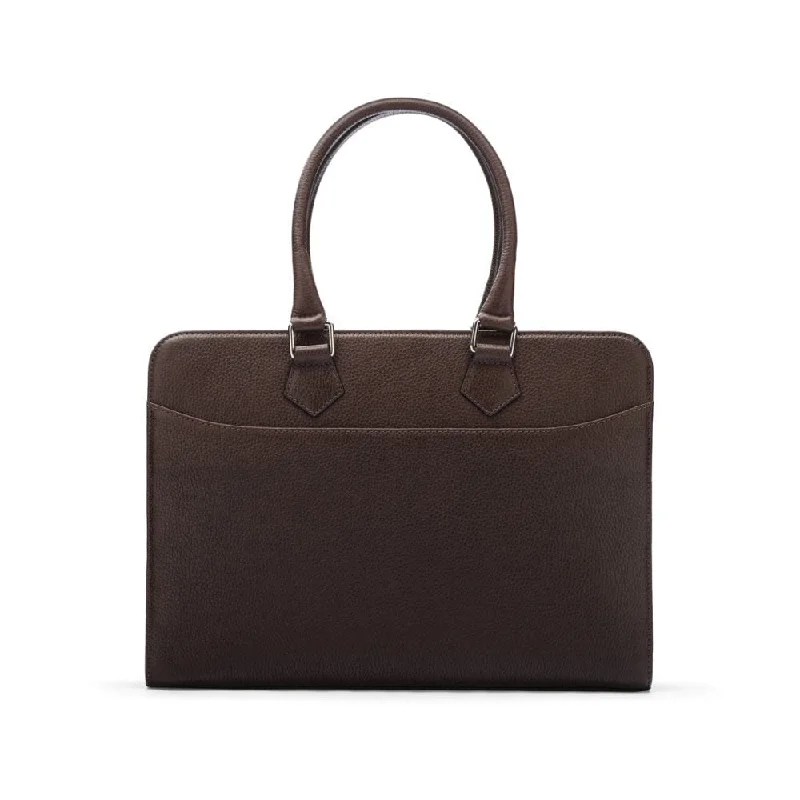 Ladies Leather Trinity 13" Laptop Briefcase - Brown Limited-Stock Handbag Sale For A Stylish Look Ladies Leather Trinity 13" Laptop Briefcase - Brown Limited-Stock Handbag Sale For A Stylish Look