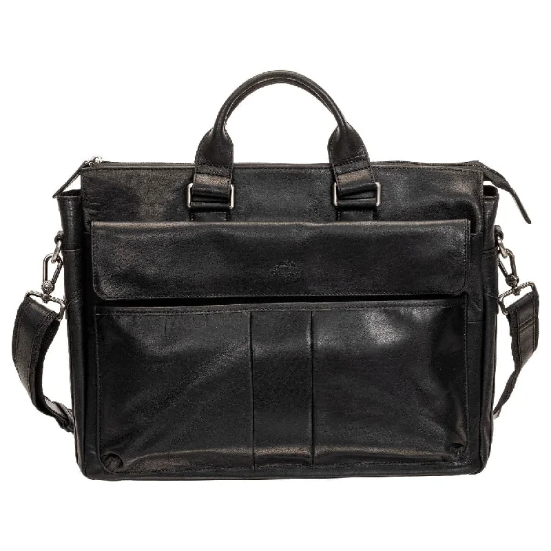 Mancini Buffalo Single Compartment Briefcase for 15.6" Laptop / Tablet Elegant Bags, Limited Stock