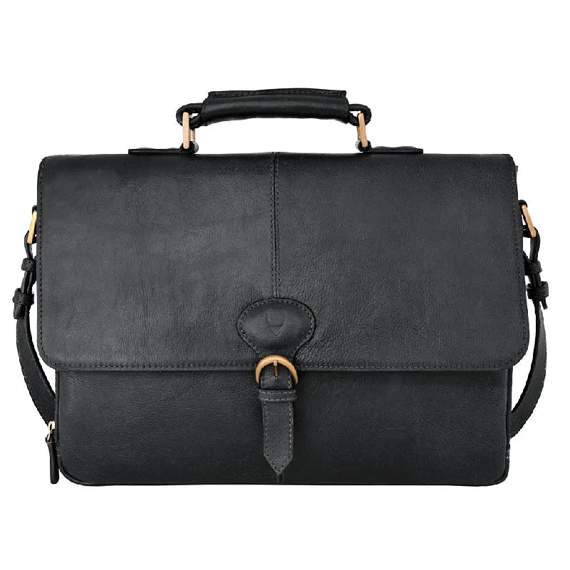 Parker Leather Medium Briefcase in Black High-End Handbags At Affordable Prices