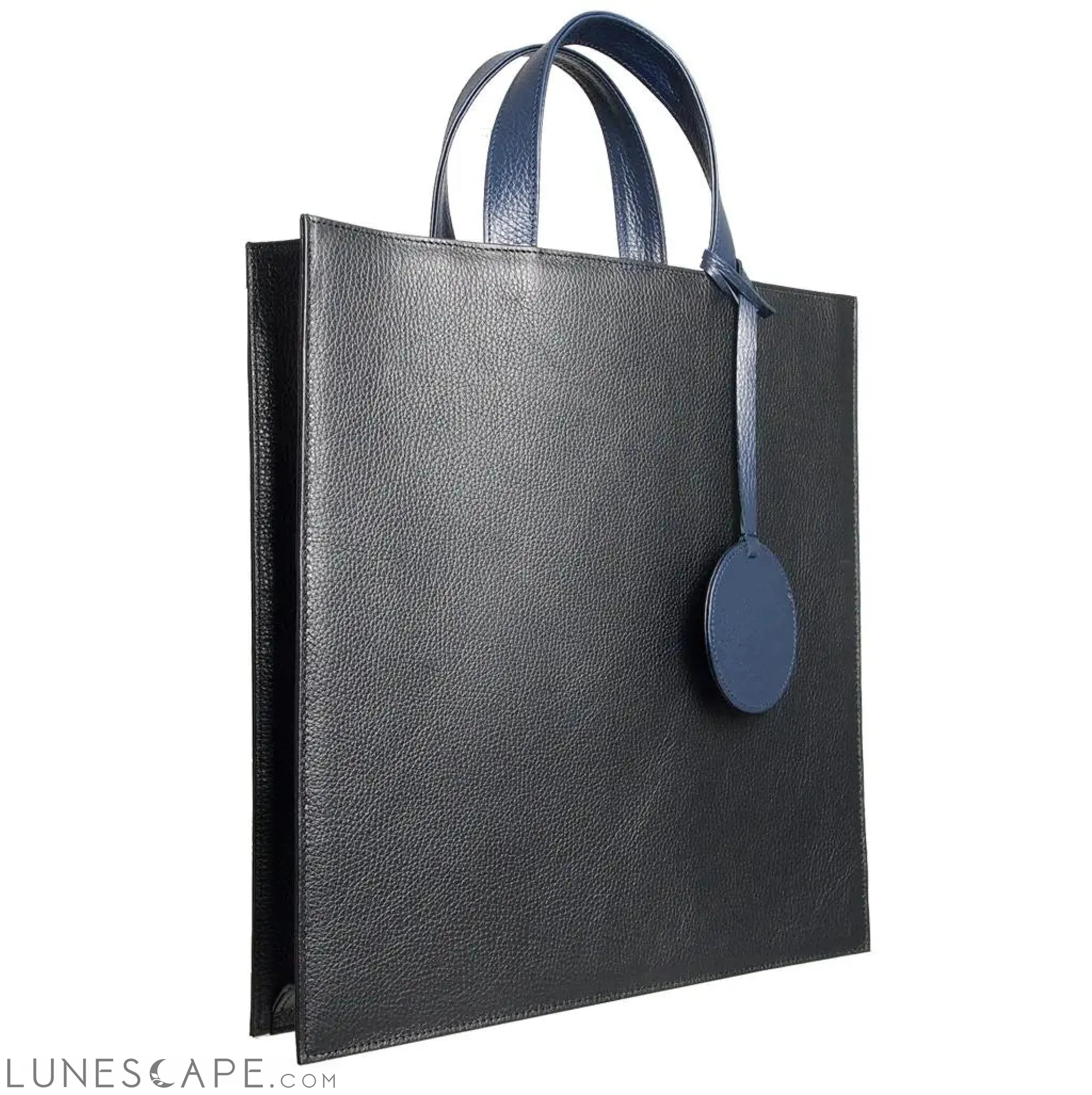 Pebbled Leather Carry-All (Black) Exclusive Discounts On Stylish Handbags
