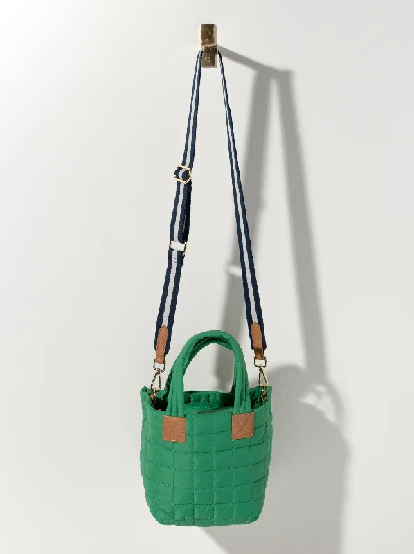 Shiraleah Ezra Quilted Nylon Mini Tote Cross-Body, Green Timeless Handbags At Reduced Prices Shiraleah Ezra Quilted Nylon Mini Tote Cross-Body, Green Timeless Handbags At Reduced Prices