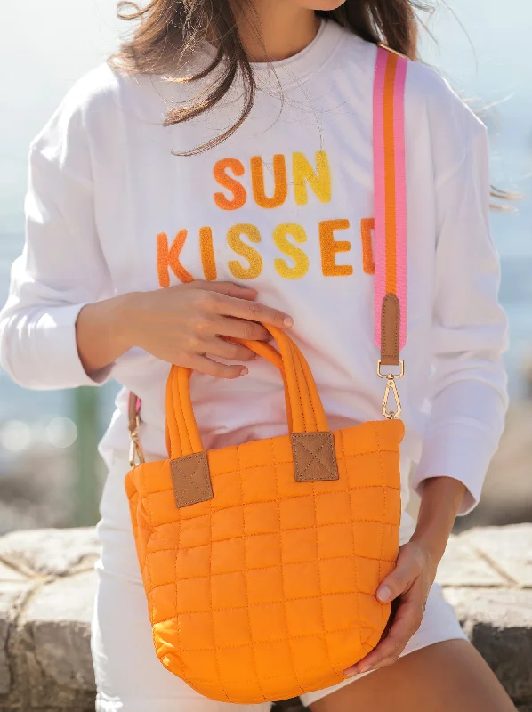 Shiraleah Ezra Quilted Nylon Mini Tote Cross-Body, Orange Statement Handbags At Unbeatable Discounts Shiraleah Ezra Quilted Nylon Mini Tote Cross-Body, Orange Statement Handbags At Unbeatable Discounts