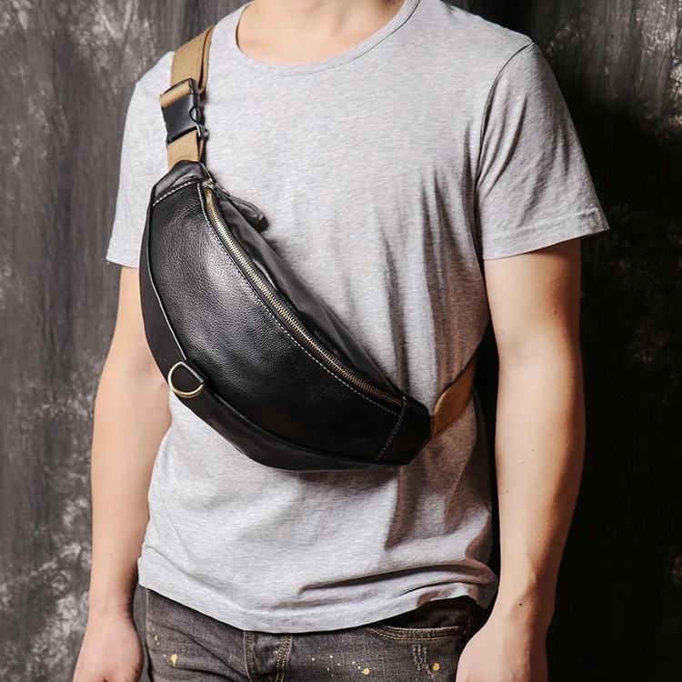 Top Leather Fanny Pack Men's Black Chest Bag Hip Bag Leather Belt Bag For Men Unmissable Deals On Trendy Handbags Top Leather Fanny Pack Men's Black Chest Bag Hip Bag Leather Belt Bag For Men Unmissable Deals On Trendy Handbags