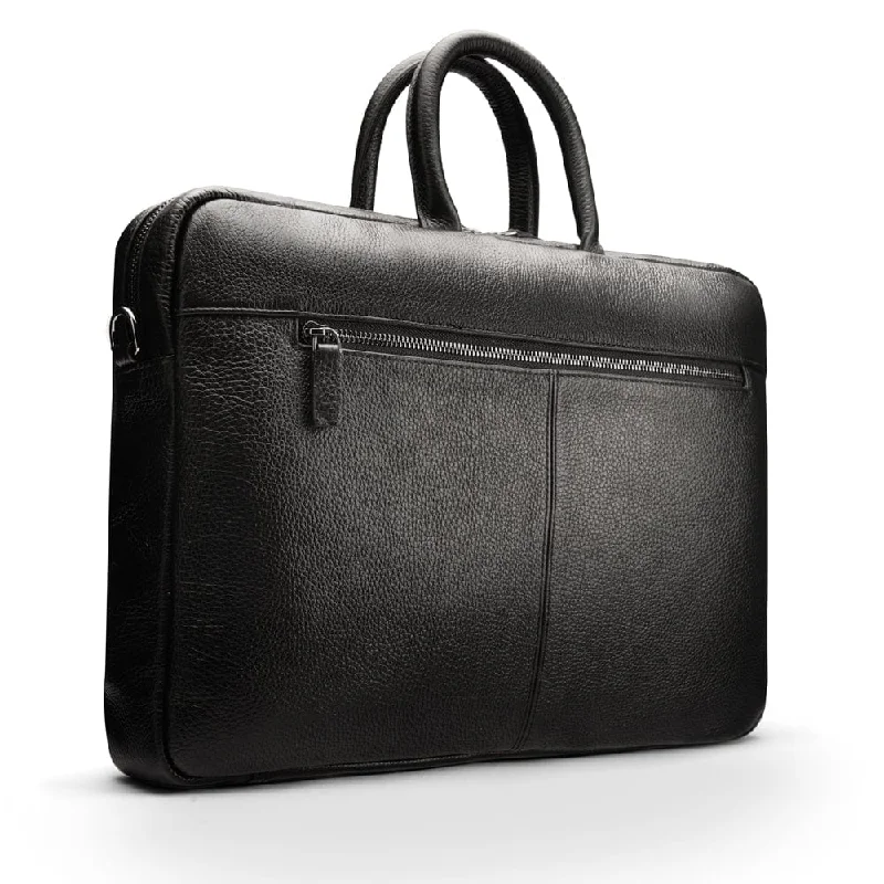 Slim Leather 17" Laptop Case - Black Fashion-Forward Bags At Limited-Time Offers