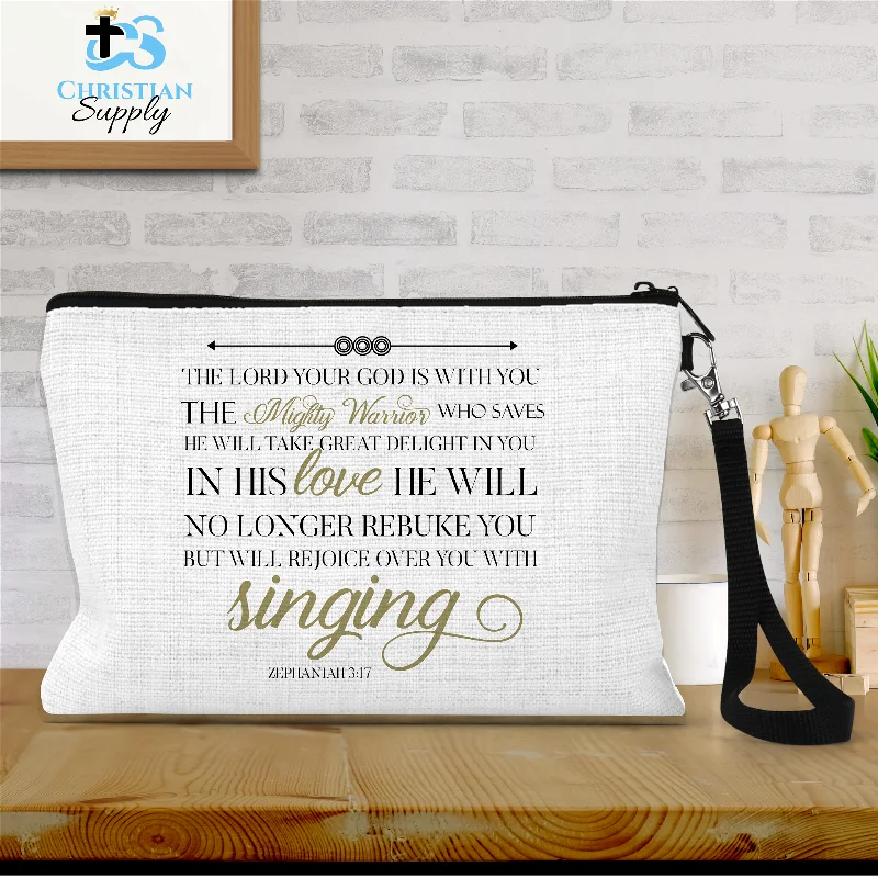 The Lord Your God is with the Mighty Warrior who Saves Wristlet The Handbag Sale You've Been Waiting For The Lord Your God is with the Mighty Warrior who Saves Wristlet The Handbag Sale You've Been Waiting For