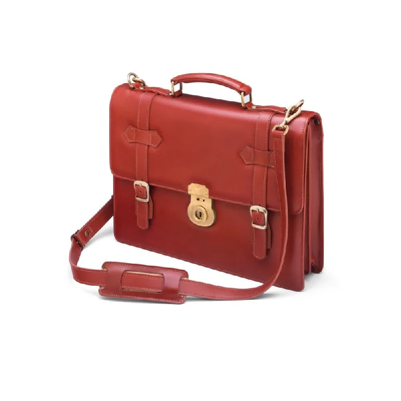 Traditional Leather Briefcase With Brass Lock - Light Tan Chic And Affordable Bags – Grab Yours Today Traditional Leather Briefcase With Brass Lock - Light Tan Chic And Affordable Bags – Grab Yours Today