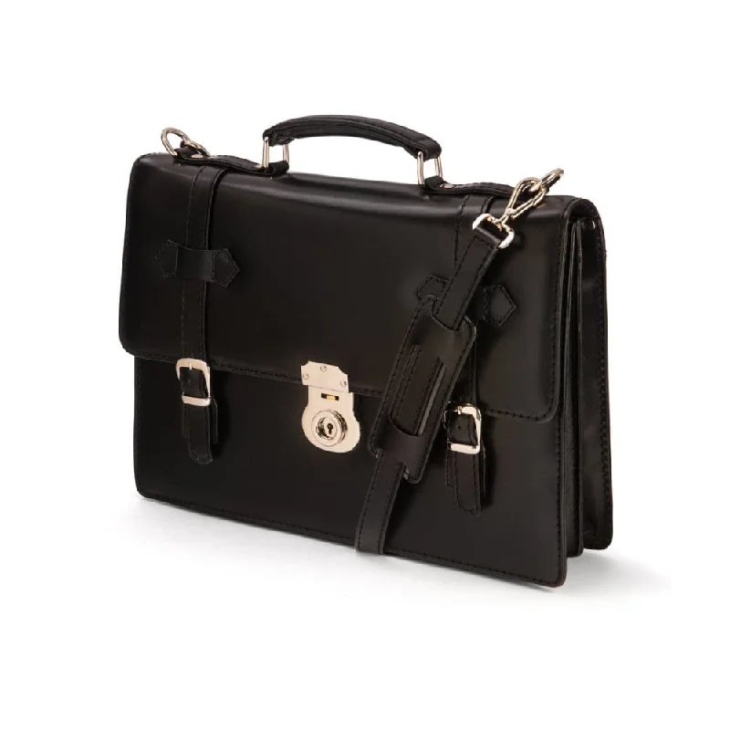 Traditional Vintage Leather Briefcase - Black Must-Have Bags At Irresistible Discounts Traditional Vintage Leather Briefcase - Black Must-Have Bags At Irresistible Discounts