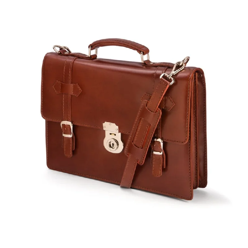 Traditional Vintage Leather Briefcase - Light Tan Affordable Luxury – Exclusive Savings On Premium Bags