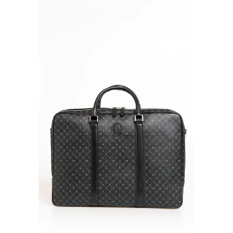 Trussardi Black Leather Men Briefcase The Best Handbag Deals Are Available Now