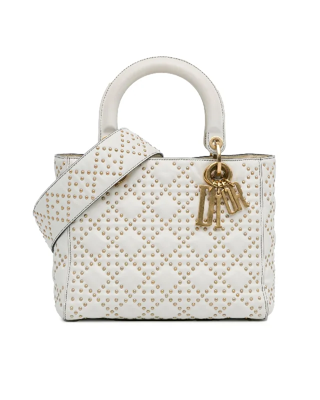 Studded Lambskin Lady Dior Satchel Stylish And Durable Handbags At Great Value