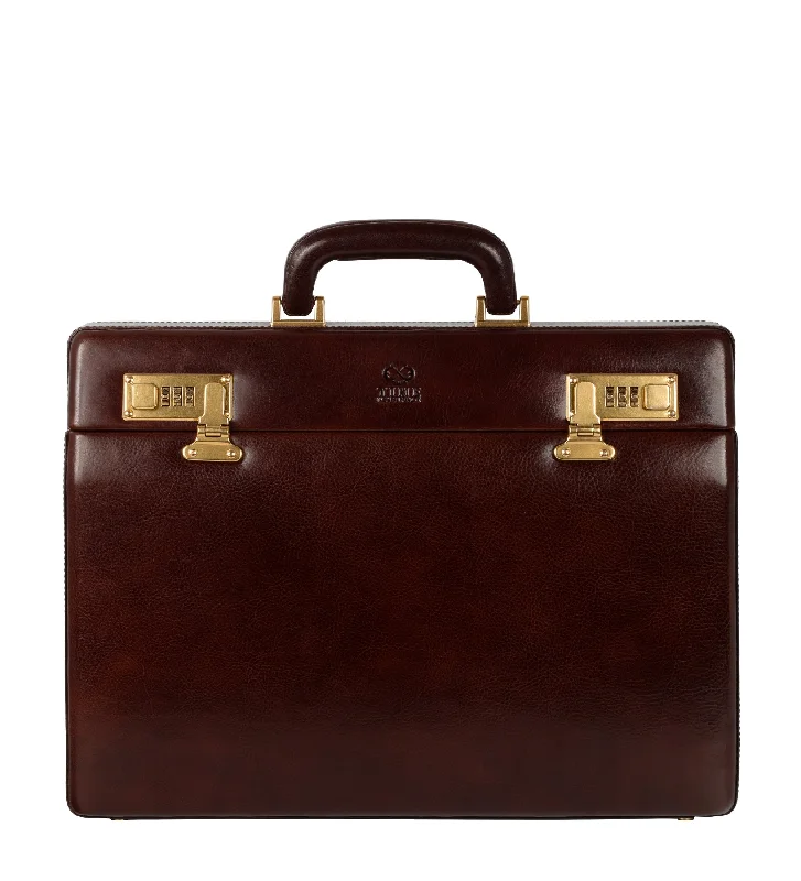 Women's Leather Attaché Case Briefcase - Vendetta Designer Bags At Low Prices