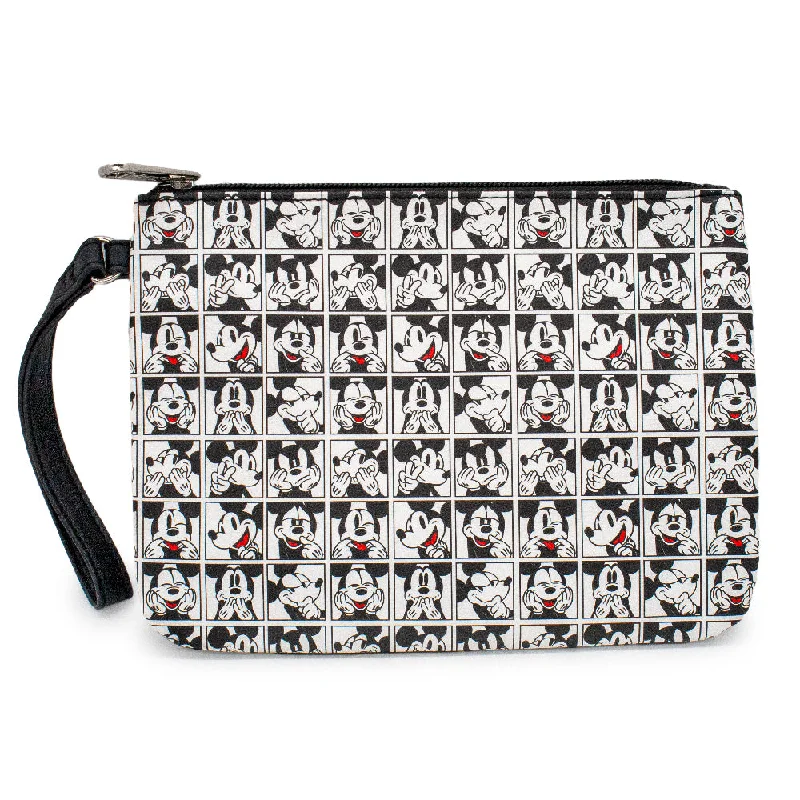 Women's Wallet Single Pocket Wristlet - Mickey Mouse Expression Blocks White Black Red Final Call – Shop Stylish Bags Before They're Gone Women's Wallet Single Pocket Wristlet - Mickey Mouse Expression Blocks White Black Red Final Call – Shop Stylish Bags Before They're Gone