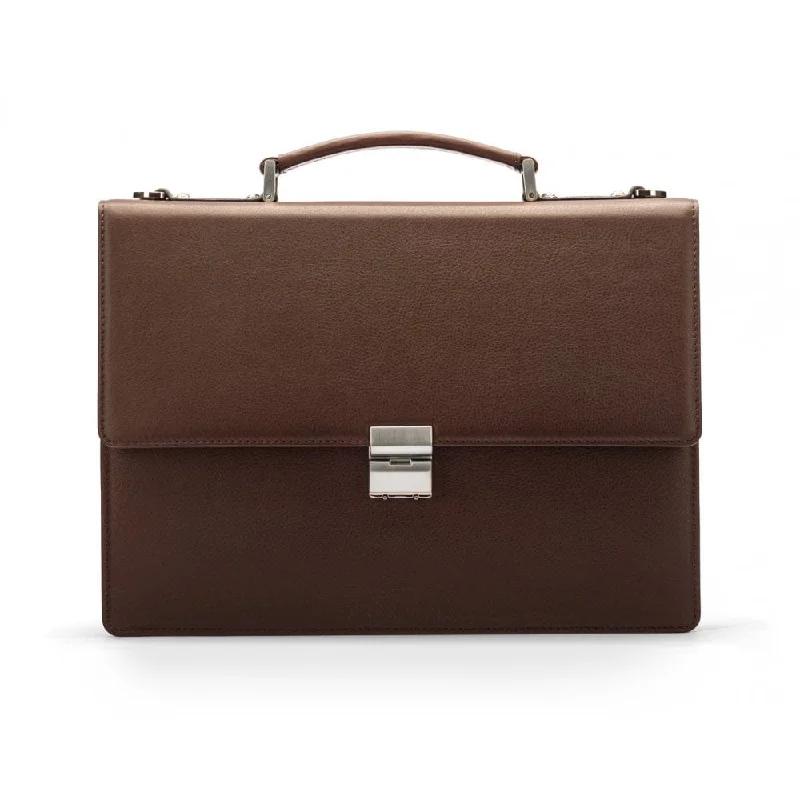 York 13" Leather Briefcase - Brown Classic Bags, Exclusive Deals