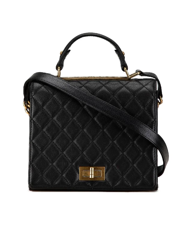 Large Quilted Goatskin Flap Satchel with Chain Strap Premium Quality Bags, Budget Prices Large Quilted Goatskin Flap Satchel with Chain Strap Premium Quality Bags, Budget Prices