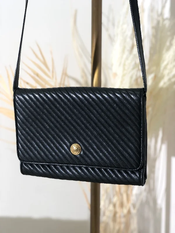 CELINE Blason Triomphe Bias Stitch Shoulder Bag Black Old Celine vintage zxz3jj Trendy Purses, Limited Offer CELINE Blason Triomphe Bias Stitch Shoulder Bag Black Old Celine vintage zxz3jj Trendy Purses, Limited Offer