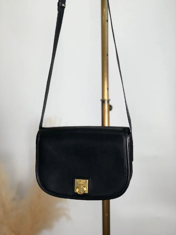CELINE Gancini Shoulder bag Black Vintage hpbtja Handbag Deals For Every Occasion