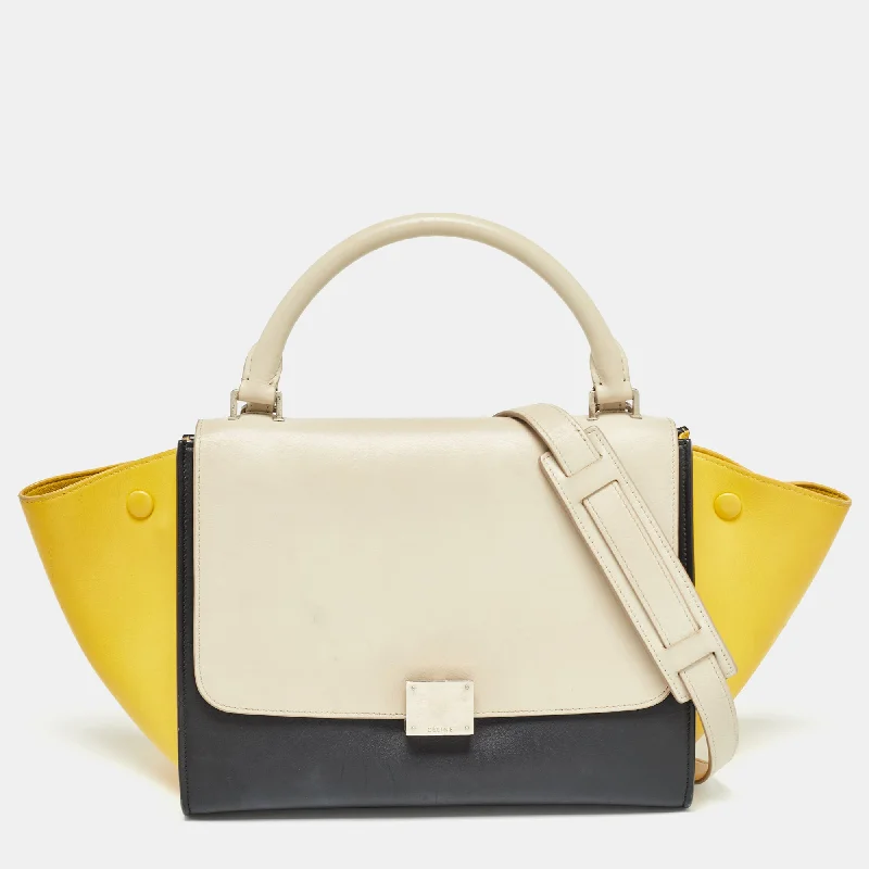 Celine Tricolor Leather Small Trapeze Top Handle Bag Everyday Handbags At Wallet-Friendly Rates Celine Tricolor Leather Small Trapeze Top Handle Bag Everyday Handbags At Wallet-Friendly Rates
