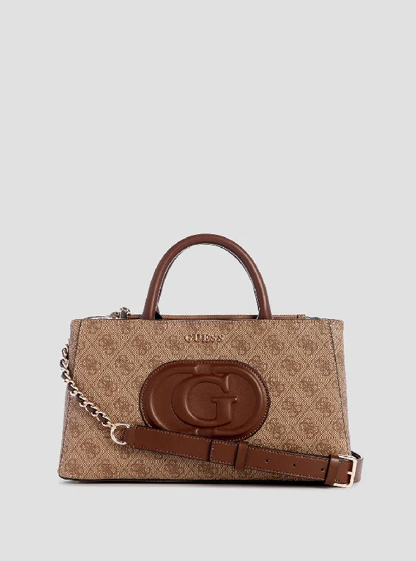 Eco Brown Logo Mietta Satchel Bag Trendy & Timeless Bags, Now On Sale