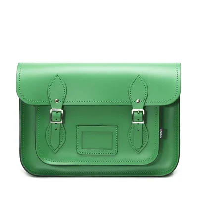 Handmade Leather Satchel - Green High-End Bags, Low-End Prices