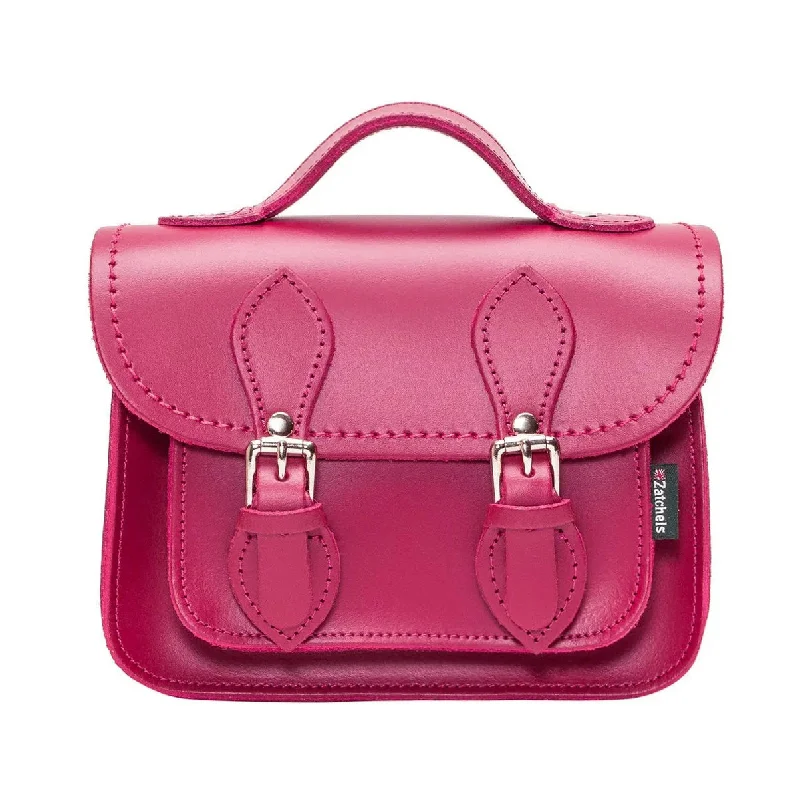 Handmade Leather Micro Satchel - Magenta Fashion-Forward Bags, Now On Sale