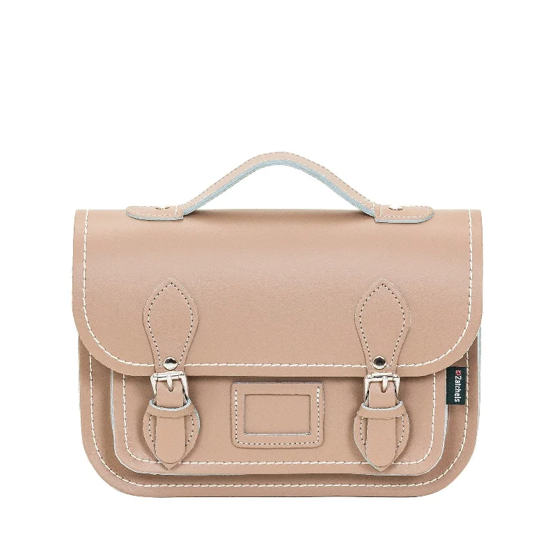 Leather Midi Satchel - Iced Coffee Stylish Totes, Special Discounts