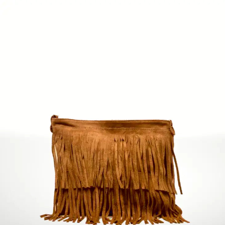 Italian Leather Fringe Shoulder Bag Chic Shoulder Bags At Promotional Rates