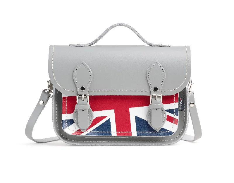 Union Jack Midi Satchel - Ghost Grey Premium Bags At Special Prices