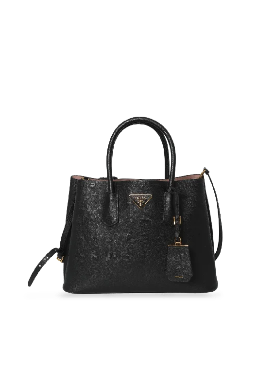 MEDIUM SAFFIANO CUIR DOUBLE Elegant Bags With Limited Stock Available
