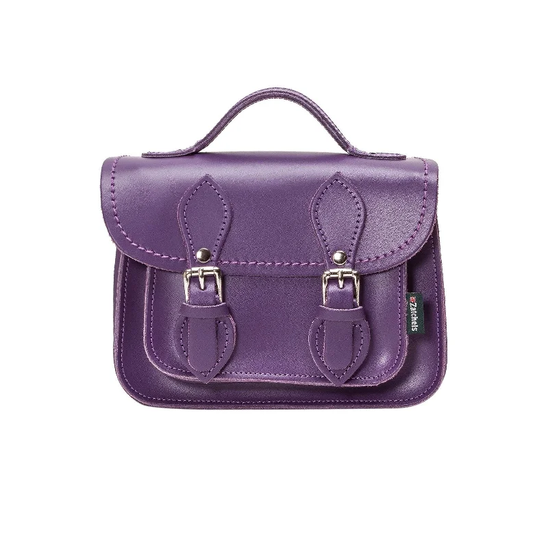 Handmade Leather Micro Satchel - Purple Timeless Handbags, Flash Sale