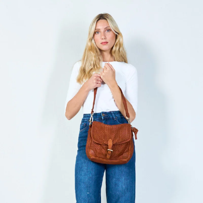 Woven leather vintage crossbody bag wholesale Elegant Bags, Limited Stock