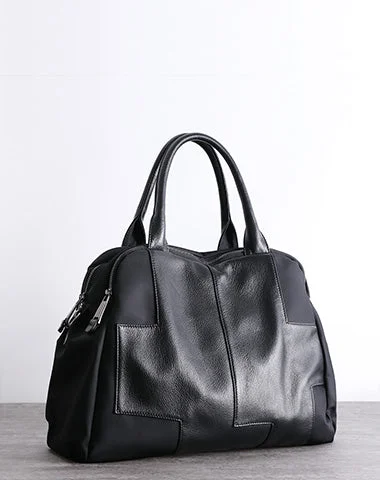 Exclusive Fashion Deals Black Womens Nylon Leather Travel Bag Totes Womens Black Nylon Shoulder Travel Purse Nylon Handbag Purse for Ladies Best-Selling Bags Now At Exclusive Promotional Prices