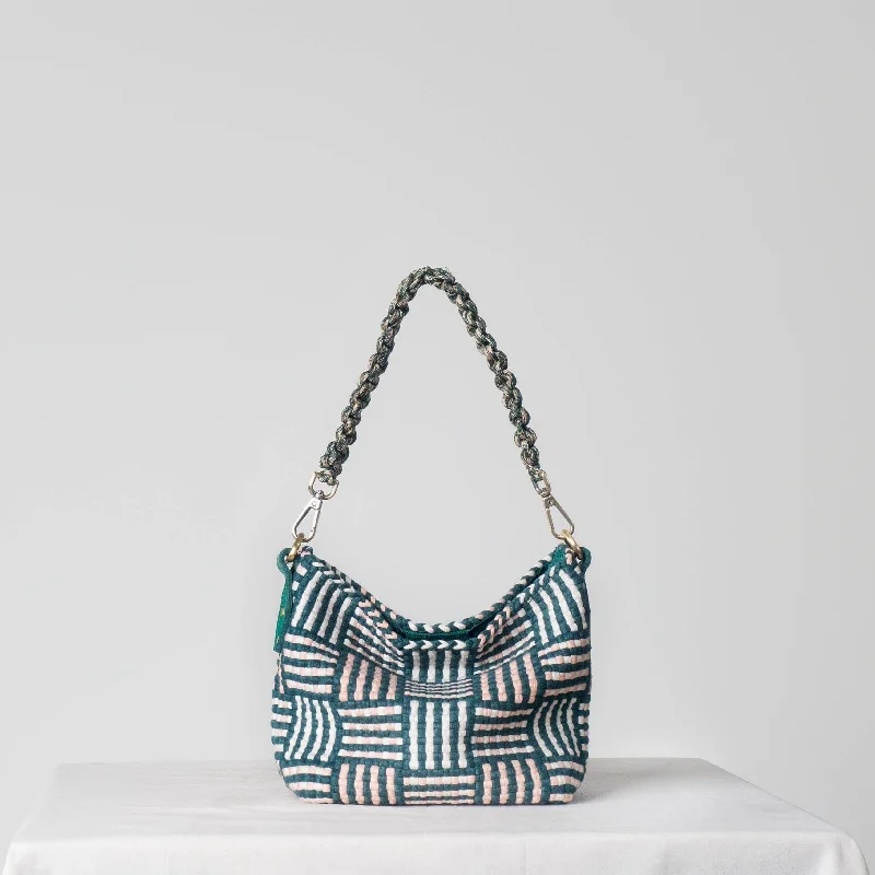 Comfort Meets Fashion [Ready Today] Buslo Micro Snap Mat Pattern Emerald & Blush Classic Bags, Exclusive Deals