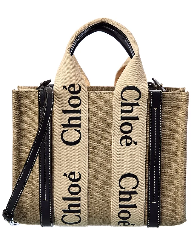 High-Quality Bags Chloé Woody Small Canvas & Leather Tote Elegant Bags, Limited Stock Available High-Quality Bags Chloé Woody Small Canvas & Leather Tote Elegant Bags, Limited Stock Available