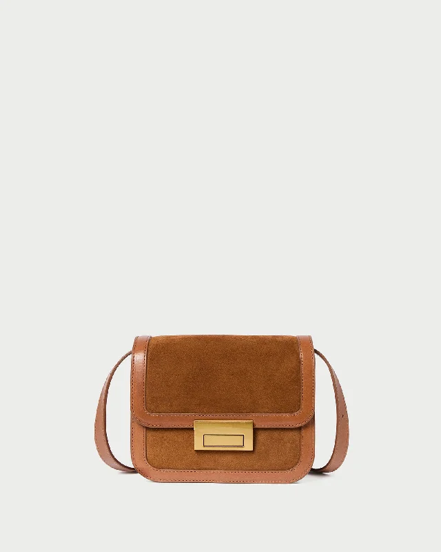 Enjoy Discount Desi Cacao Suede/Leather Crossbody Handbag Deals For Every Occasion Enjoy Discount Desi Cacao Suede/Leather Crossbody Handbag Deals For Every Occasion