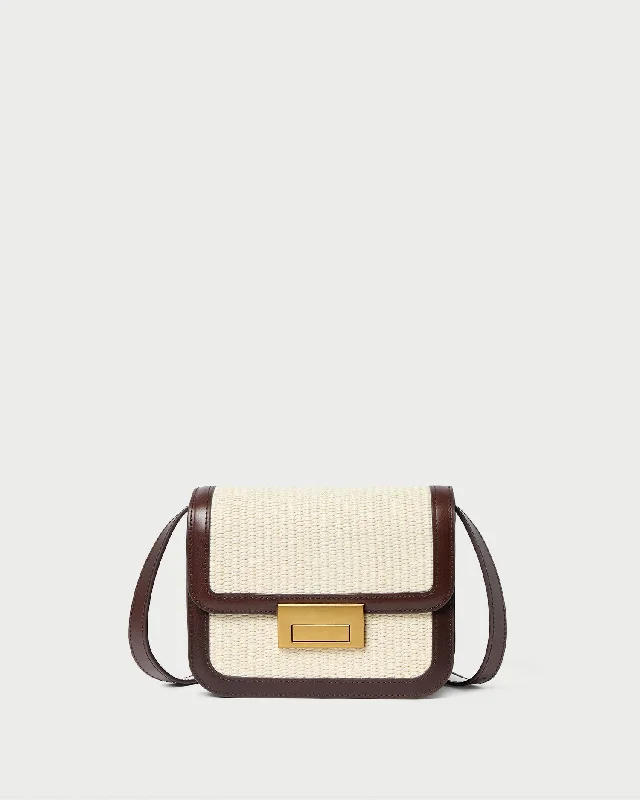 Evening Elegance Desi Cream/Espresso Straw Crossbody Iconic Handbags At Budget-Friendly Prices Evening Elegance Desi Cream/Espresso Straw Crossbody Iconic Handbags At Budget-Friendly Prices