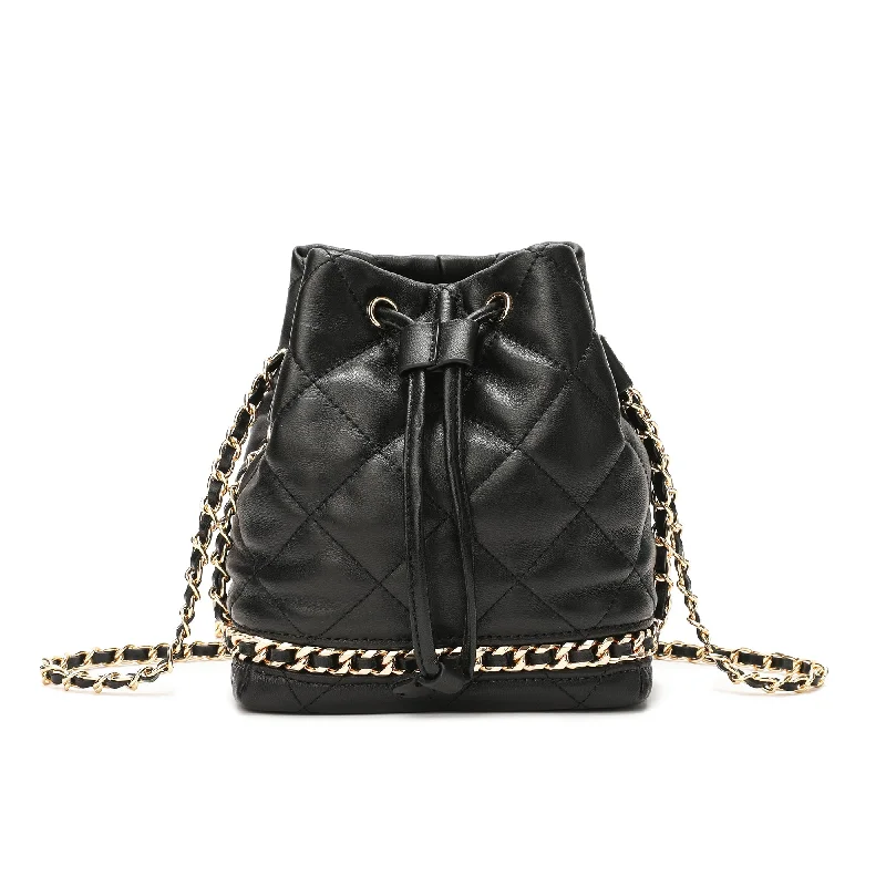 Summer Deals Full-Grain Quilted Lambskin Leather Drawstring Bag High-Fashion Handbags At Reduced Costs Summer Deals Full-Grain Quilted Lambskin Leather Drawstring Bag High-Fashion Handbags At Reduced Costs