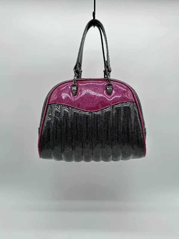 Chic Style, Always In Vogue Linx - Black & Orchid Glitter Vinyl Flash Sale On Designer Bags Chic Style, Always In Vogue Linx - Black & Orchid Glitter Vinyl Flash Sale On Designer Bags