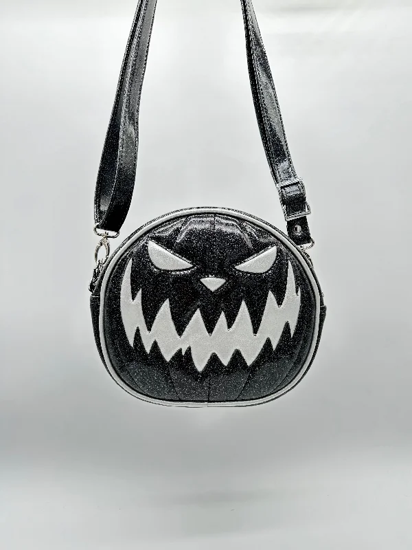 Style Upgrade Mean Face Mini Cruiser - Black Glitter & Silver Pearl Designer-Inspired Bags At Reduced Prices Style Upgrade Mean Face Mini Cruiser - Black Glitter & Silver Pearl Designer-Inspired Bags At Reduced Prices