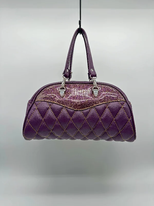 Trendy Women's Wear Collection Minx - Plum Symphony & Golden Purple Glitter Vinyl Handbag Deals For Every Occasion Trendy Women's Wear Collection Minx - Plum Symphony & Golden Purple Glitter Vinyl Handbag Deals For Every Occasion