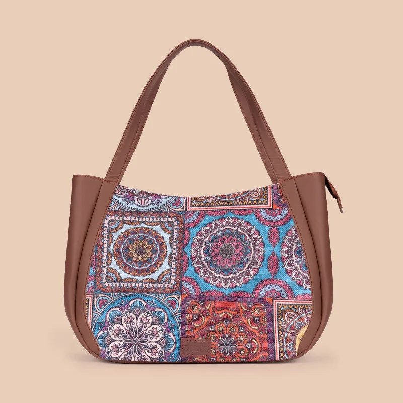 Durable Fashion Picks Multicolor Mandala Print Luna Handbag Seasonal Sale On Trendy Handbags Durable Fashion Picks Multicolor Mandala Print Luna Handbag Seasonal Sale On Trendy Handbags